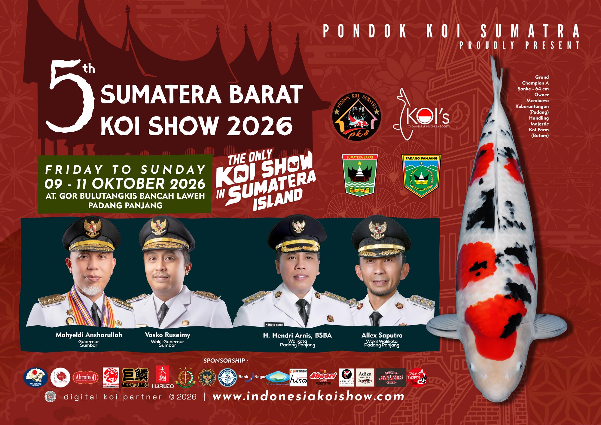 Kontes Koi 5th Sumatera Barat Koi Show 2026 (up to 12 - 70cm)