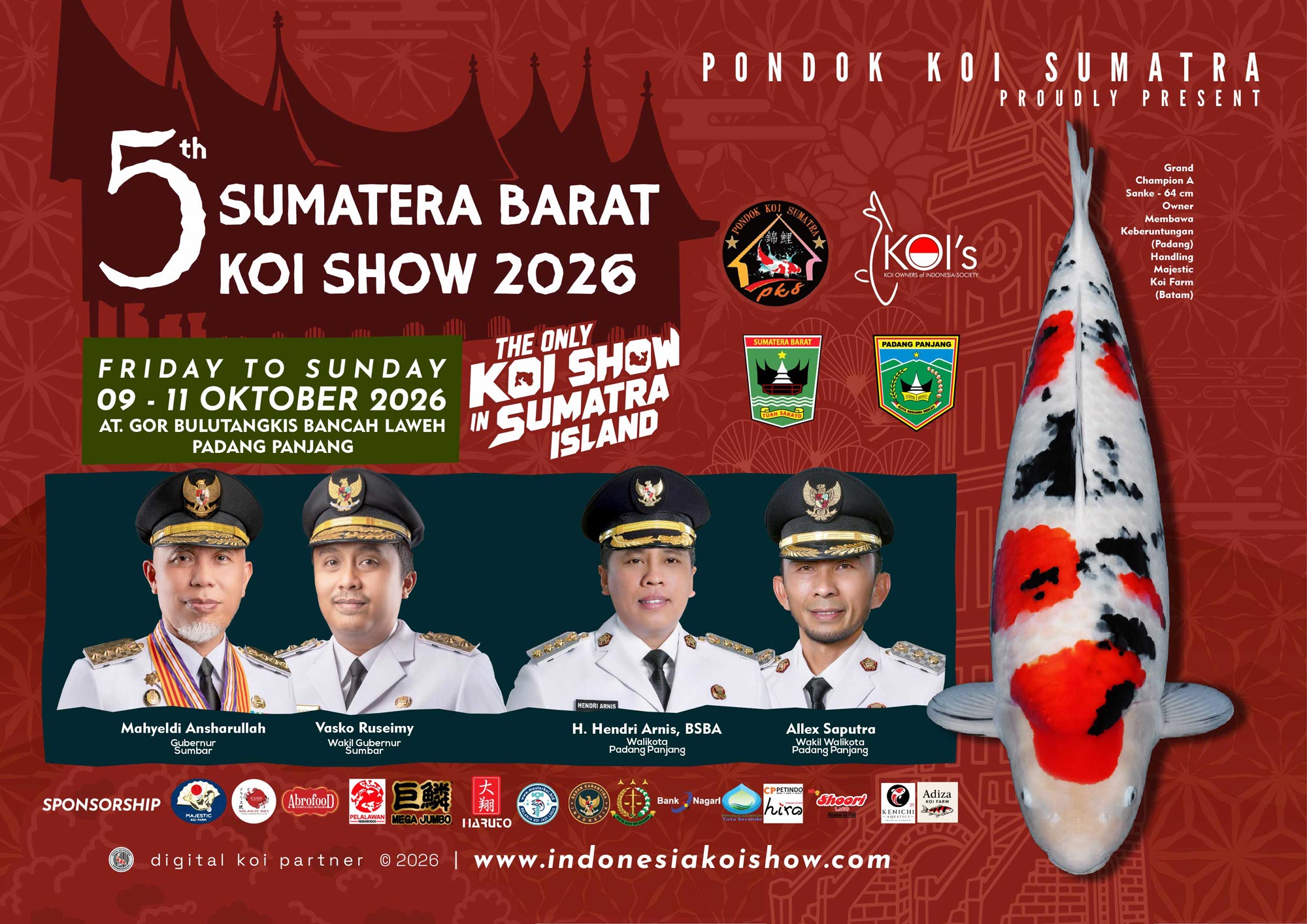 Kontes Koi 5th Sumatera Barat Koi Show 2026 (up to 12 - 70cm)
