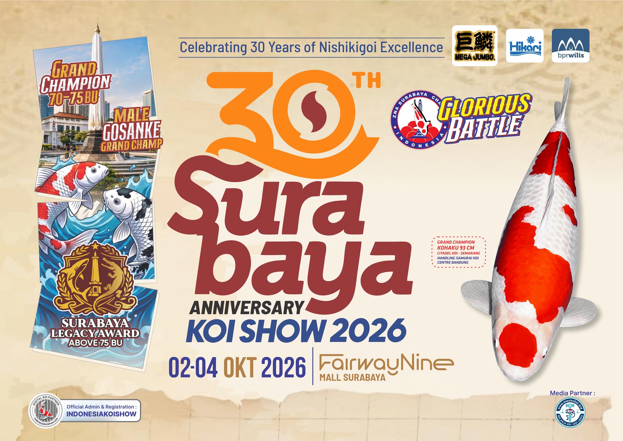 Kontes Koi 30th Anniversary Surabaya Koi Show 2026